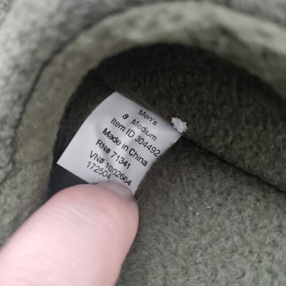 Men's L.L.Bean Sweater Fleece Scuff Slippers Green/Black Size 8 - Picture 7 of 8